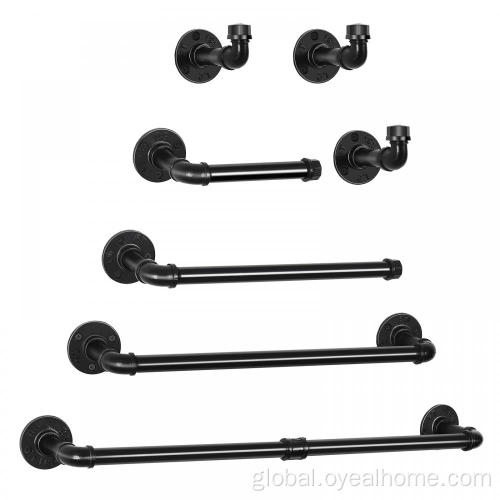 Industrial Tube Towel Racks Bathroom Towel Accessories Set - Seven Piece Set Factory